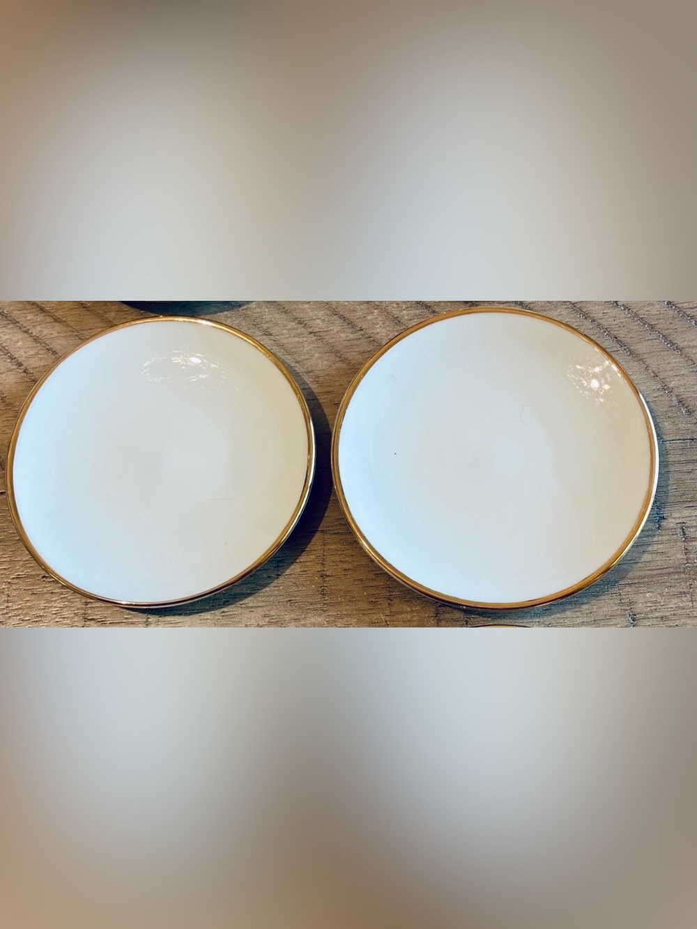 Johann Haviland Cream Small Plates Gold Rim Bavaria 3.75” Vintage (6) - Picture 2 of 8